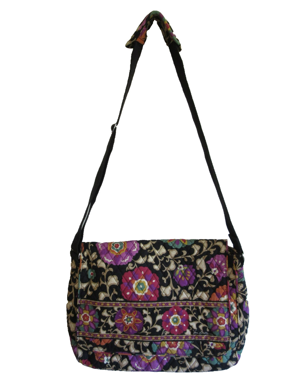 VERA BRADLEY Multicolor Floral XL Messenger Crossbody Laptop Baby Bag-JB3